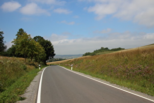 namenloser Pass zwischen Heyen und Bodenwerder, Passhöhe, Blick nach Norden