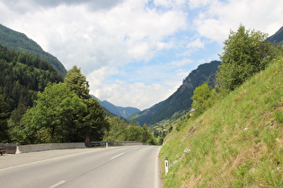 oberes Ende des Steilstücks zwischen Huben und Dölach, Blick talaufwärts