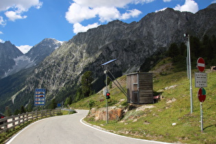 oberes Ende der Westrampe, Blick in die Rieserfernergruppe