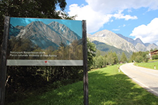 … und Blick talaufwärts mit Doppelbild ganz ohne Spiegel oder "Promille"