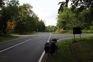 letzter Sattelpunkt der Etappe zwischen Elbingerrode und Wernigerode; Blick nach Norden