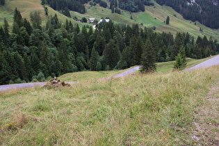 Blick über zwei Kehren auf Gründ