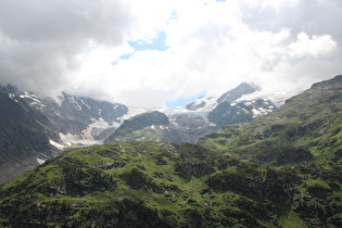 Blick auf Steingletscher und Steilimigletscher