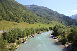 die Reuss, Blick flussaufwärts …