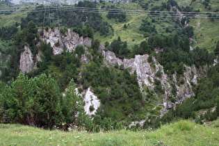 etwas weiter unten, Zoom in die Schlucht im Bereich der Talstufe