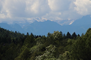 … Zoom auf die Walliser Alpen am Horizont …