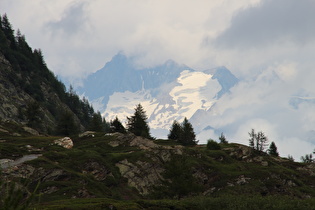 Zoom auf das Fletschhorn mit dem Rossbodengletscher