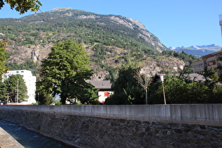 die Saltina in Brig, Blick flussabwärts