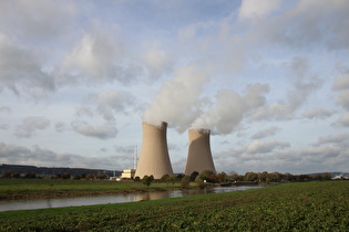 zwischen Latferde und Fähranleger Grohnde, Blick zum Kernkraftwerk …