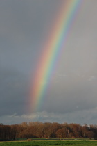 Zoom auf den Regenbogen über dem Großen Holz