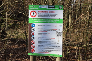 oberes Ende eines Singletrails, …