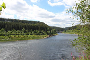 Blick über den Okerstausee zur Vorstaumauer