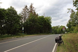 letzter Sattelpunkt der Etappe zwischen Elbingerrode und Wernigerode; Blick nach Norden …