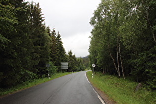 Blick Richtung Brocken in Wolken