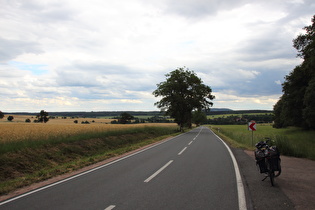 „Dach der Etappe“: Friedrichshöhe (L236); Blick zum Kyffhäuser, …