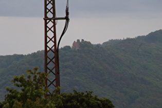 Zoom auf die Ruine Rothenburg mit Bismarckturm