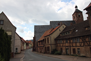 Etappenstart in Kelbra, Blick auf die Kirche St. Georgii