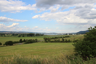 Abfahrt nach Auleben, Blick zum Stausee Kelbra, …