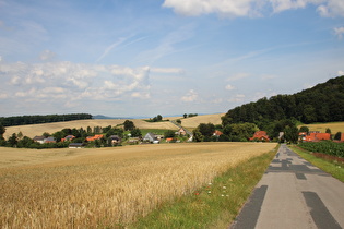 zwischen Völkerhausen und Hasselburg, Blick auf Völkerhausen …