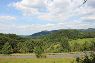 oberhalb der obersten Kehre, Blick nach Norden …