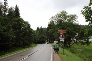 erster Sattelpunkt der Etappe, Achenpass; Blick nach Süden