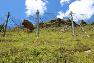 Diese Netze am Berg sehen nicht schön aus, haben aber einen Sinn!