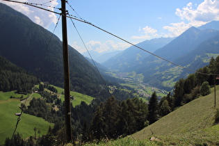 weiter unten, Blick ins Passeiertal talabwärts