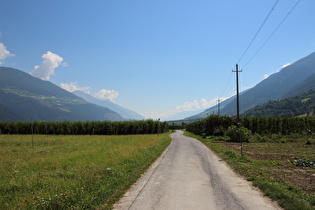 zwischen Laas und Prad am Stilfser Joch, Blick talabwärts, …