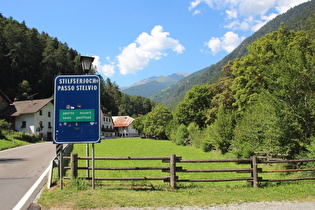 am Südrand von Prad am Stilfser Joch, Blick ins Suldental