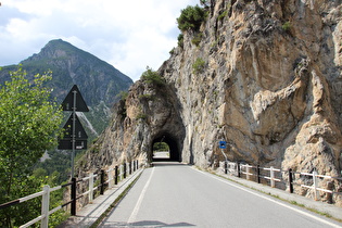 Blick bergauf zum untersten Tunnel der Südwestrampe