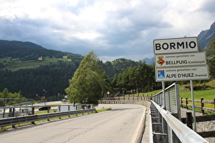 die unterste Kehre der Südwestrampe in Bormio