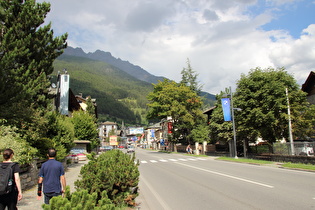 kurz vor dem Etappenende in Bormio Blick zum unteren Ende der Südwestrampe