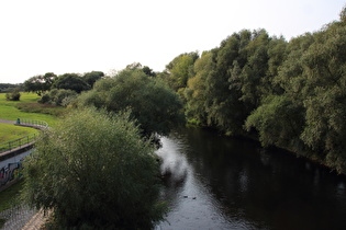 … Blick auf die Leine flussabwärts …