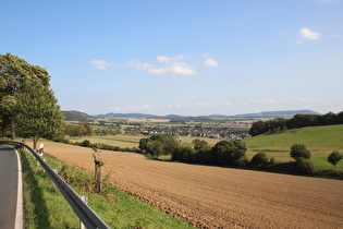 L580 zwischen Passhöhe und Golmbach, Blick auf Golmbach