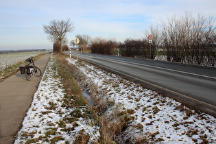 östlich von Meiers Mühle, Blick über den Straßengraben nach Osten