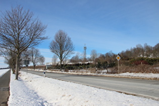 Blick zum Wasserbehälter auf dem Heisterberg