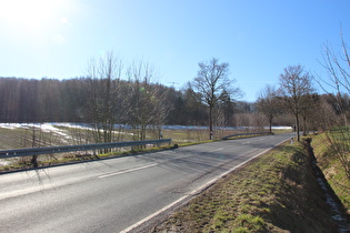 … und Blick bergauf zum Steinberg