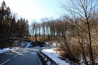 weiter oben noch winterlicher, Blick bergauf …