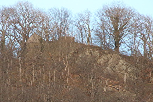 Zoom auf die Harzsagenhalle auf dem Großen Burgberg