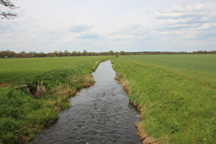 die Wietze östlich von Hainhaus, Blick flussabwärts …