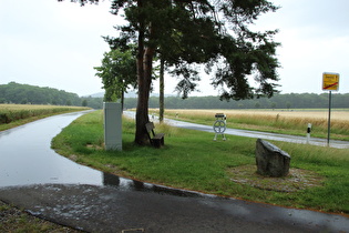 Regen in Varmissen, dem zweiten Sattelpunkt der Etappe, Blick nach Westen …