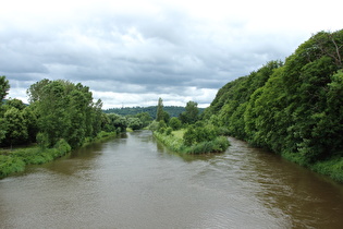 die Werra bei Hedemünden, Blick flussaufwärts …