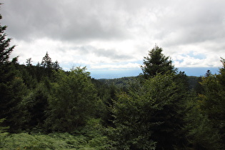 … und Blick nach Westen in die Oberrheinische Tiefebene