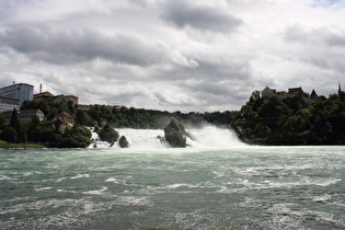 6. Standort, Blick auf Rheinfall, Neuhausen und Schloss Laufen