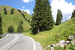 unterhalb der obersten Kehrengruppe, Blick bergauf