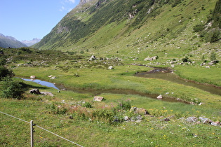 … und Blick auf den Vermuntbach flussaufwärts