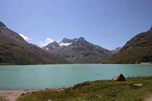 … Blick auf Kleine Schattenspitze und Kleine Egghörner, dahinter Schattenspitze und Klostertaler Egghorn …