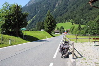 Westende der Silvretta-Hochalpenstraße, Blick auf Partenen