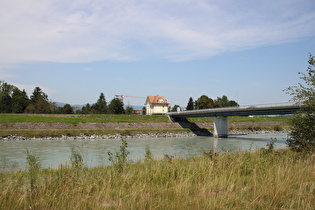 Rheinbrücke zwischen Meiningen und Oberriet, Blick in die Schweiz, …