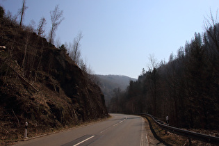 Steinschlagsicherungen im Okertal, Blick talaufwärts …